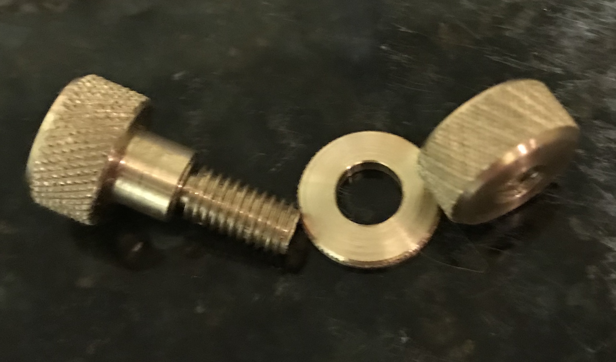 Protractor screw, washer and nut